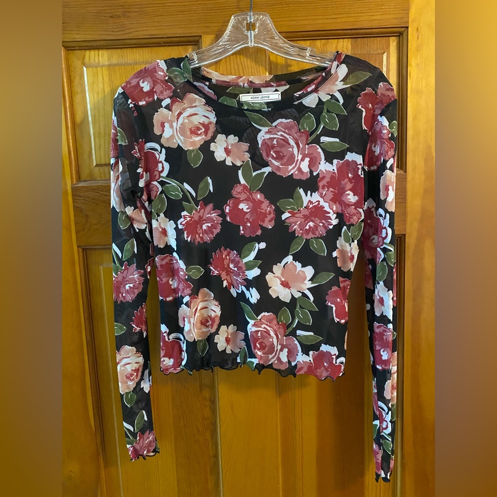 Mesh floral long sleeve